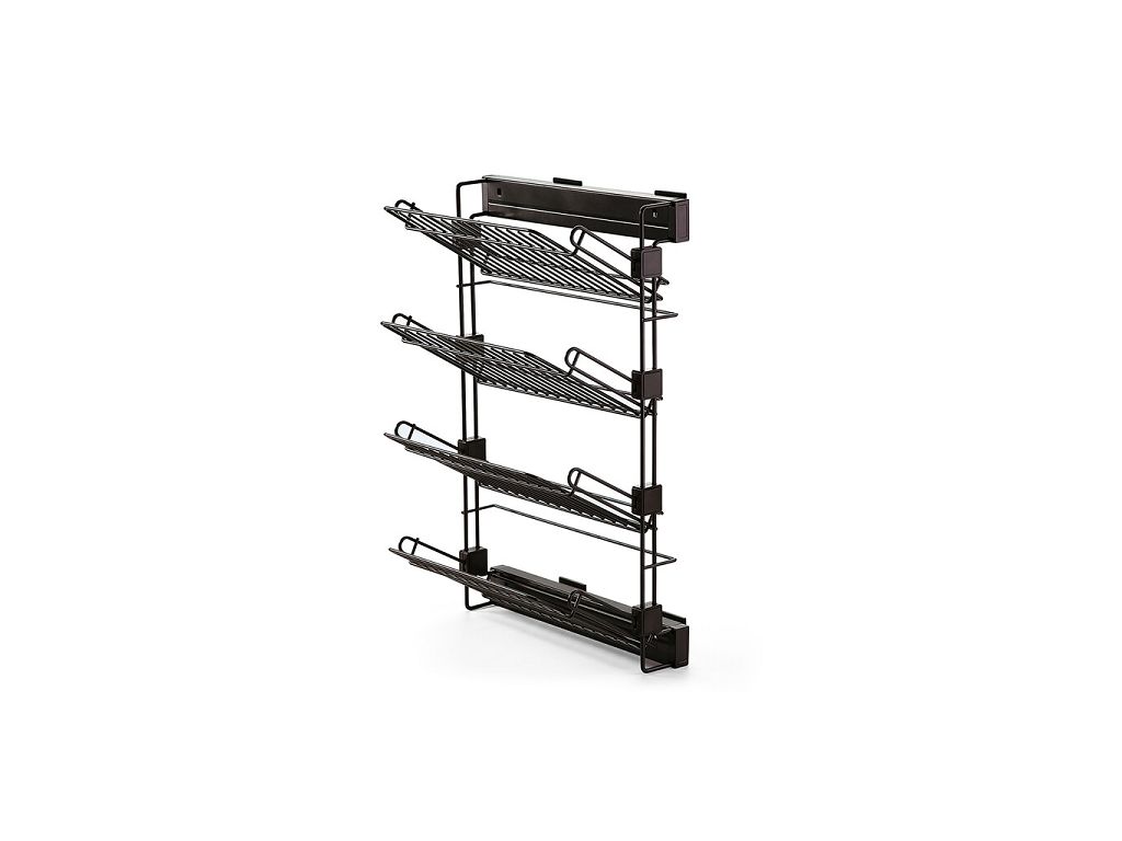 Porta Scarpe Laterale Estraibile mm.460x750x320 Acciaio Verniciato Moka RAL8019 Destra   Emuca - immagine 1